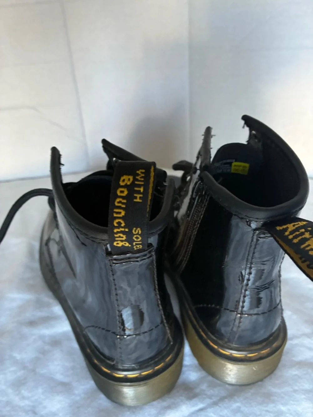 Little Kids Doc Martens Patent  Lace Boot 12